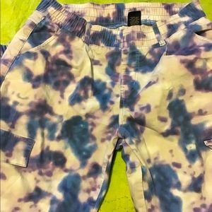 Tie dye blue and purple joggers